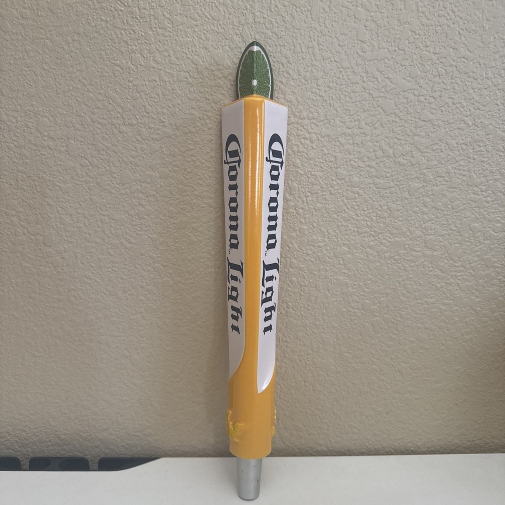 Ceramic Corona Light Beer Tap Handle - Lime topper - Three sided - 13" high